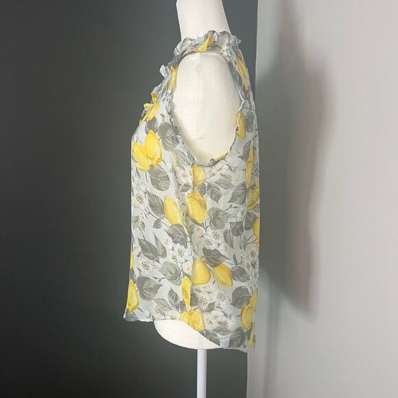 NWT Ann Taylor Factory Woman’s Lemon Sleeveless Ruffled Pullover Top- Size S - Picture 2 of 12